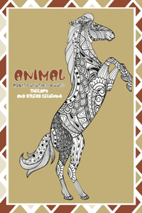 Adult Coloring Books Therapy and Stress Relieving - Animal