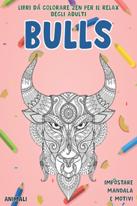 Libri da colorare Zen per il relax degli adulti - Impostare Mandala e motivi - Animali - Bulls