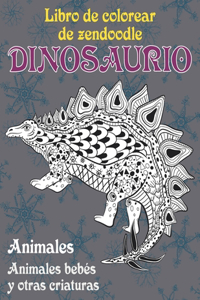 Libro de colorear de Zendoodle - Animales bebés y otras criaturas - Animales - Dinosaurio
