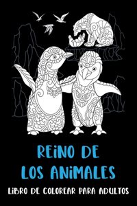 Reino de los animales - Libro de colorear para adultos