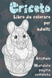 Libro da colorare per adulti - Mandala Pagina completa - Animale - Criceto