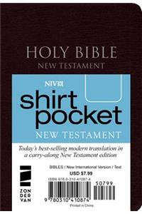 NIV, Shirt-Pocket New Testament, Imitation Leather, Burgundy