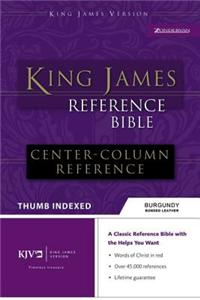 KJV, Reference Bible, Bonded Leather, Burgundy, Indexed, Red Letter Edition