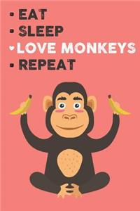 Eat Sleep Love Monkeys Repeat