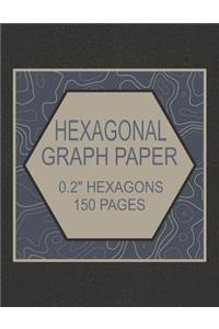 Hexagonal Graph Paper 0.2 Hexagons 150 Pages