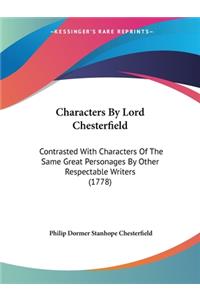 Characters By Lord Chesterfield
