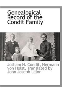 Genealogical Record of the Condit Family