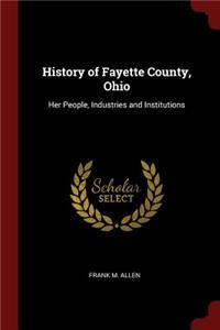 History of Fayette County, Ohio