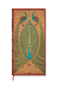 Hafiz’s Peacocks (Sangorski & Sutcliffe) Ultra Lined Hardcover Journal (Elastic Band Closure)
