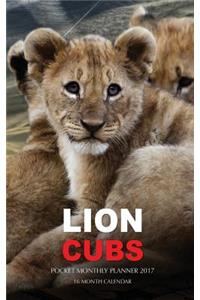 Lion Cubs Pocket Monthly Planner 2017