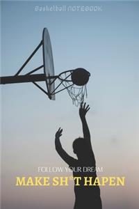 Basketball Notebook with Motivational quotes