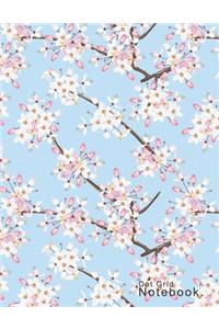 Graph dot paper notebook Floral cover Mixed with cute colors