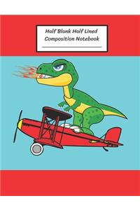 Half Blank Half Lined Composition Notebook