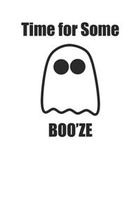 Booze Lovers 120 Page Notebook Lined Journal for Halloween Ghost Drinkers