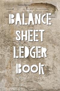 Balance Sheet Ledger Book