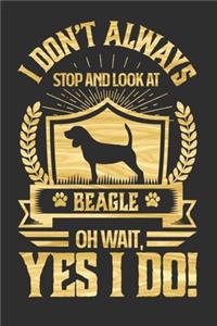 I Don't Always Stop and Look At Beagle OH Wait, Yes I Do!