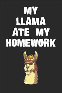 My Llama Ate My Homework Notebook