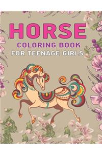 Horse Coloring Book For Teenage Girls