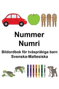 Svenska-Maltesiska Nummer/Numri Bildordbok för tvåspråkiga barn