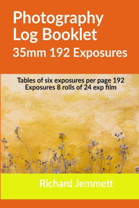 Photography Log Booklet 35mm 192 Exposures