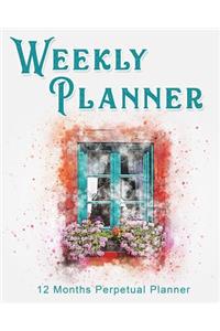 Teal Window Weekly Planner