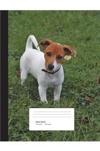 Jack Russell Terrier Puppy Composition Book Wide Ruled