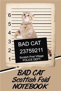 Bad Cat Scottish Fold Notebook