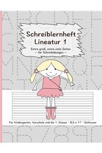 Schreiblernheft Lineatur 1