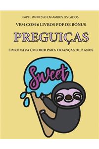 Livro para colorir para crianças de 2 anos (Preguiças)