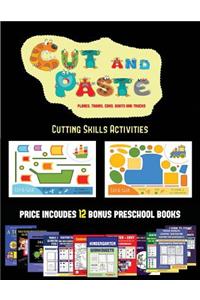 Cutting Skills Activities (Cut and Paste Planes, Trains, Cars, Boats, and Trucks)