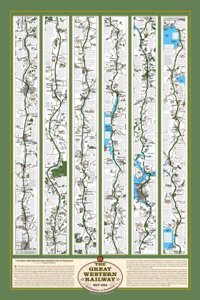 The Great Western Railway Map 1924 (Rolled for Framing): Paddington to Penzance