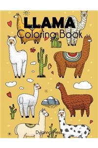 Llama Coloring Book