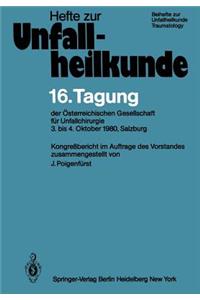 16. Tagung Der Österreichischen Gesellschaft Für Unfallchirurgie