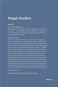 Hegel-Studien / Hegel-Studien Band 23 (1988)