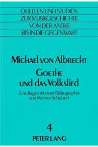 Goethe Und Das Volkslied