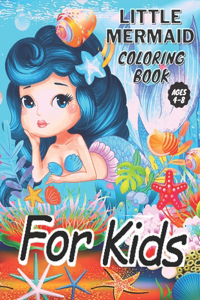 little mermaid coloring book for kids age 4-8