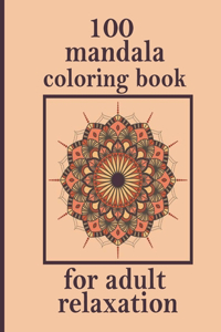 100 mandala coloring book for adult relaxation