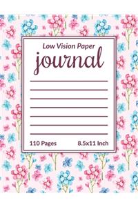 Low Vision Paper Journal