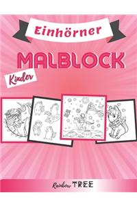 Kinder Malblock - Einhörner
