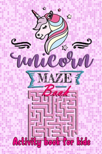 Unicorn Maze Book Activity book for kids