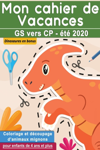 Mon cahier de Vacances GS vers CP - été 2020, dinosaures en bonus