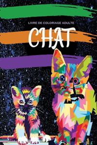 chat livre de coloriage adulte