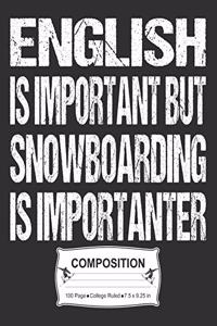 English Is Important But Snowboarding Is Importanter Composition
