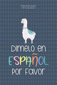 Spanish Teacher Journal - Libreta Para Maestra - 8.5