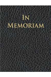 In Memoriam: Elegant Black Funeral Guest Book and Memorial Keepsake