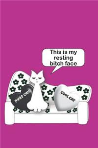 This Is My Resting Bitch Face Cat Notebook