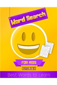 Word Search, For Kids, Ages 6-8