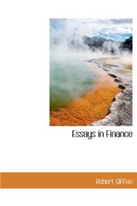 Essays in Finance