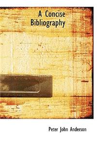 A Concise Bibliography