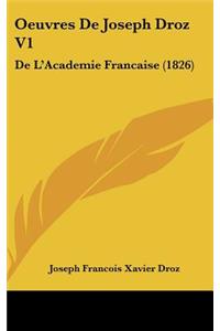 Oeuvres De Joseph Droz V1